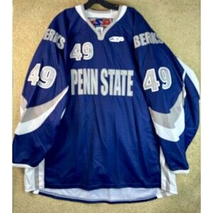 SP Pro Penn State Berks Embroidered Hockey Jersey Size 52 Fighting Strap NCAA
